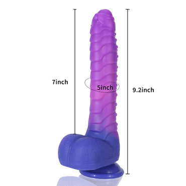 Blue Fantasy Dildo 9 inch Blown Remote Control Thrusting Realistic Dildo