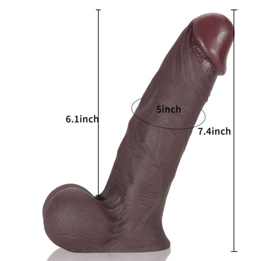 James 7in Dildo Black Most Realistic Dildo With Balls