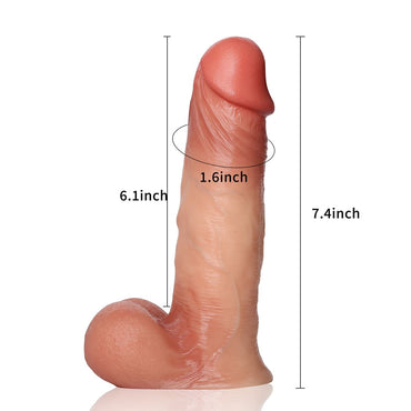 James 7in Dildo Flesh Most Realistic Dildo With Ball