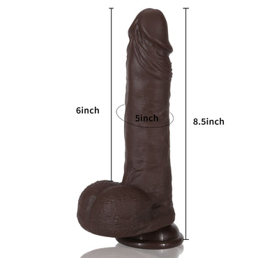 Joey Mlls 8.5 Inch Black Dildo Remote Control Thrusting Realistic Dildo