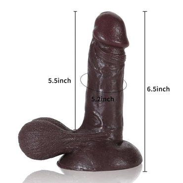 William 6.5 Inch Black Realistic Dildo With Balls Sex Toy